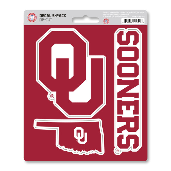 University of Oklahoma Decal 3-pk