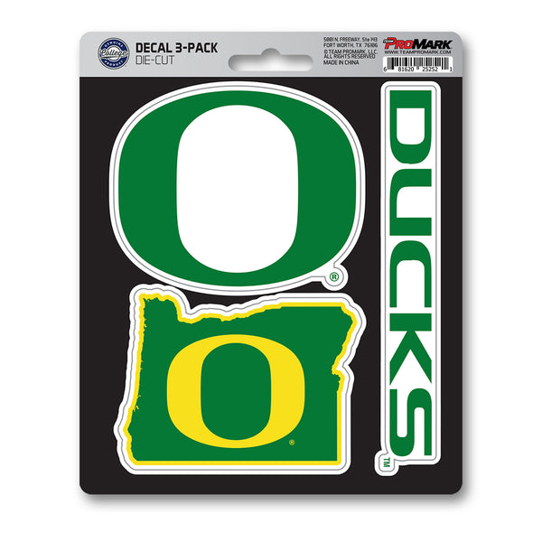 University of Oregon Decal 3-pk