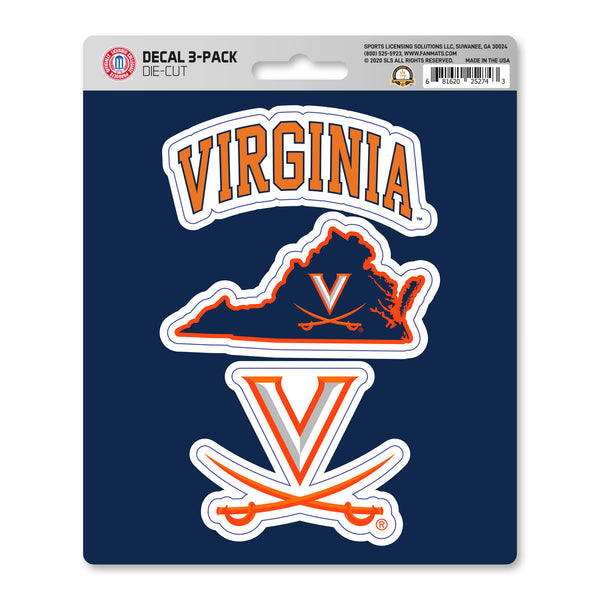 University of Virginia Decal 3-pk