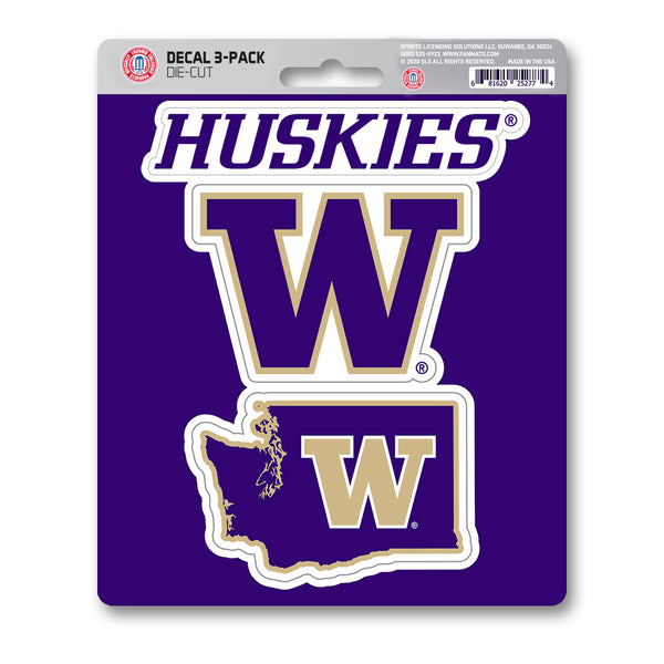 University of Washington Decal 3-pk