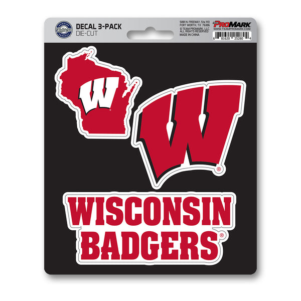 University of Wisconsin Decal 3-pk