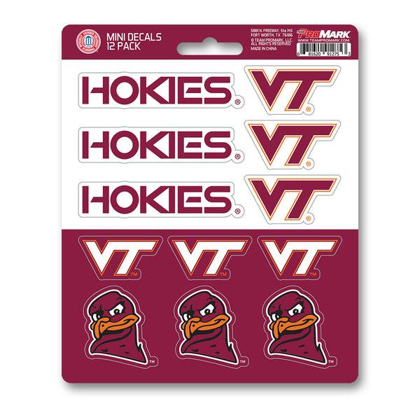 Virginia Tech Mini Decal 12-pk