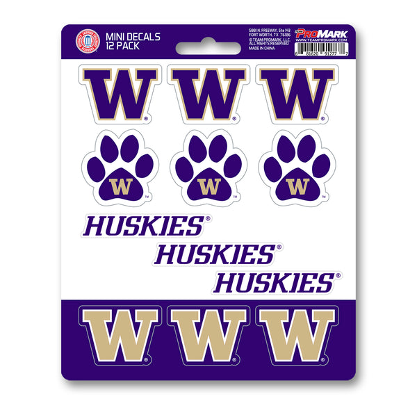 Washington Huskies Decal Set Mini 12 Pack