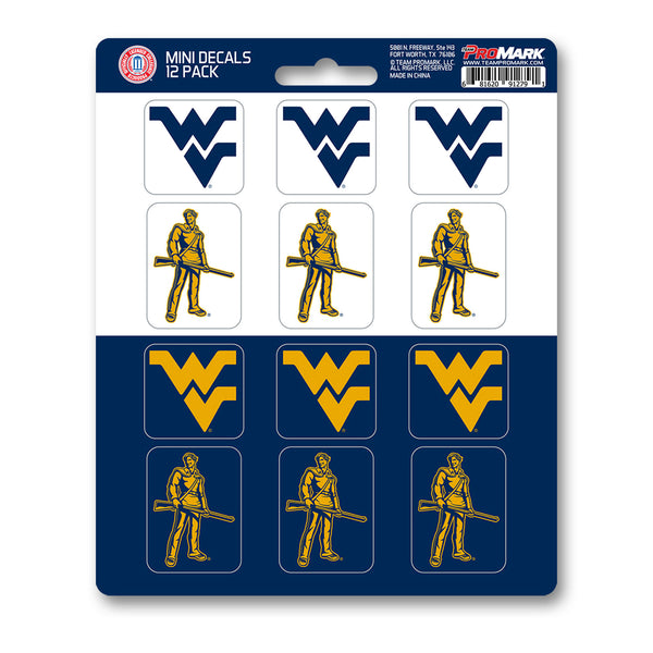 West Virginia University Mini Decal 12-pk