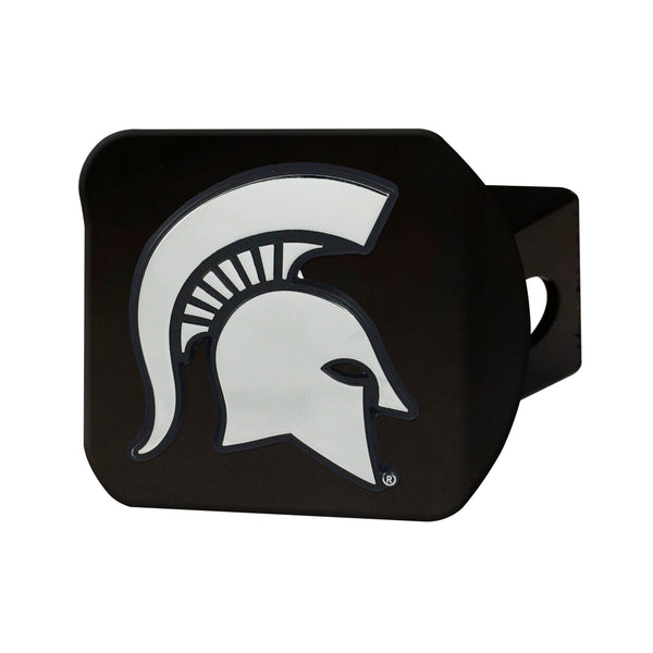 Michigan State University Chrome On Black Hitch Cover