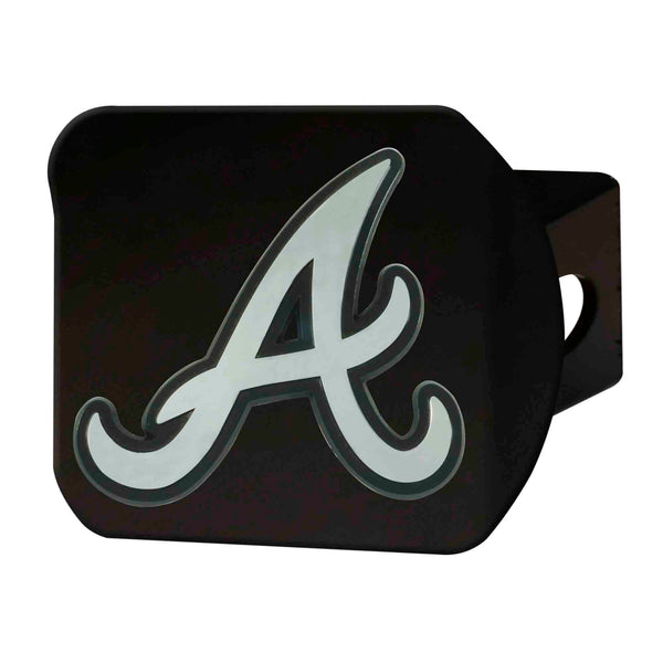 MLB - Atlanta Braves Chrome On Black Hitch Cover