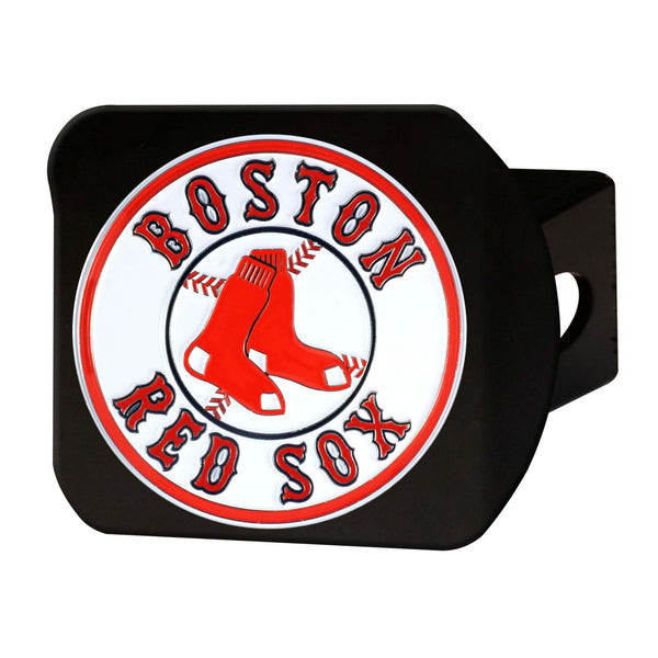 MLB - Boston Red Sox Color On Black Hitch Cover