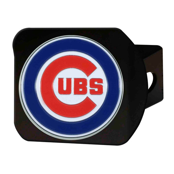 MLB - Chicago Cubs Color On Black Hitch Cover
