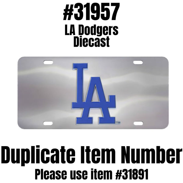 MLB - Los Angeles Dodgers Chrome Diecast License Plate