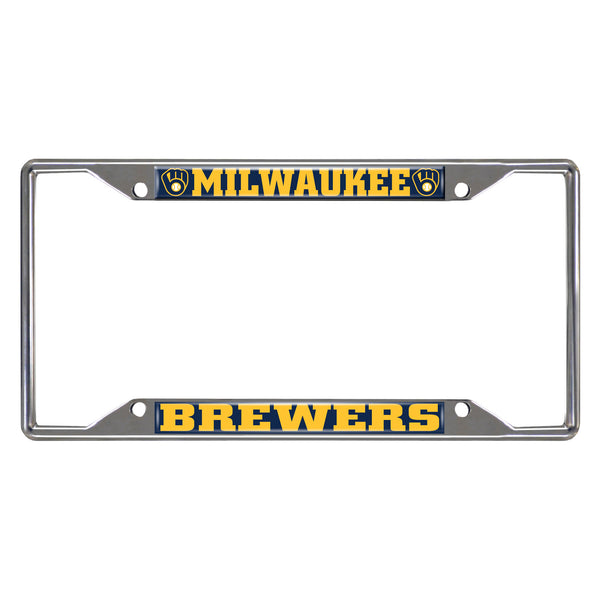 MLB - Milwaukee Brewers Chrome License Plate Frame