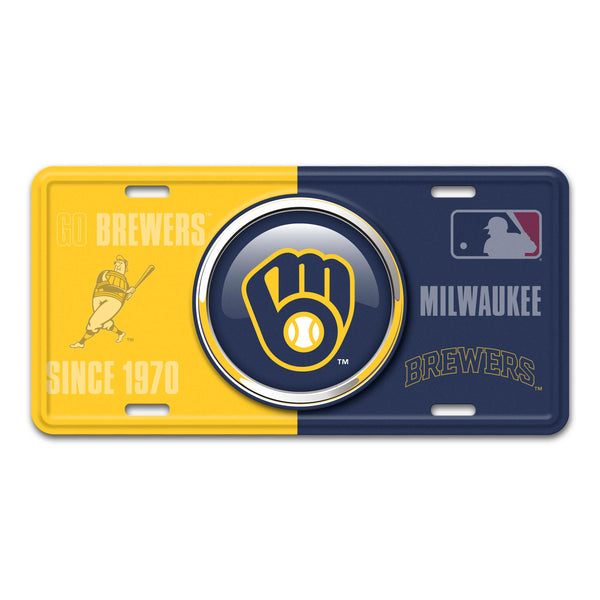 MLB - Milwaukee Brewers Embossed Metal License Plate
