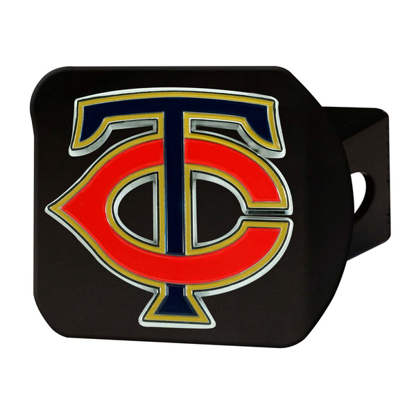 MLB - Minnesota Twins Color On Black Hitch Cover