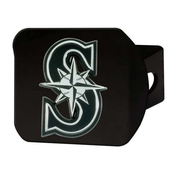 MLB - Seattle Mariners Chrome on Black Hitch Cover
