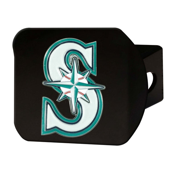 MLB - Seattle Mariners Color On Black Hitch Cover
