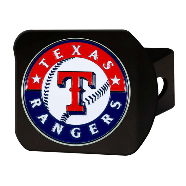 MLB - Texas Rangers Color on Black Hitch Cover