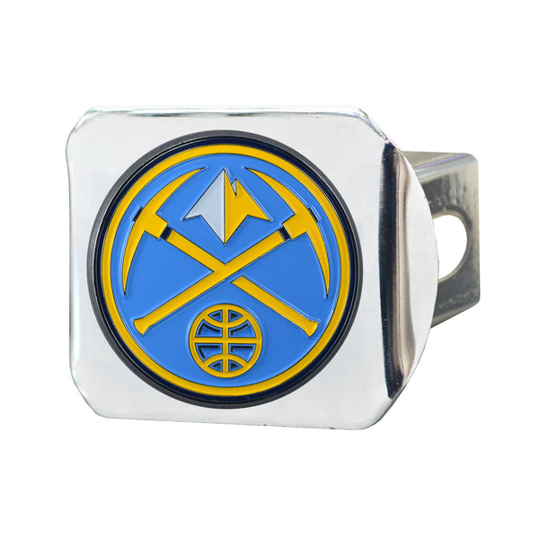 NBA - Denver Nuggets Color on Chrome Hitch Cover