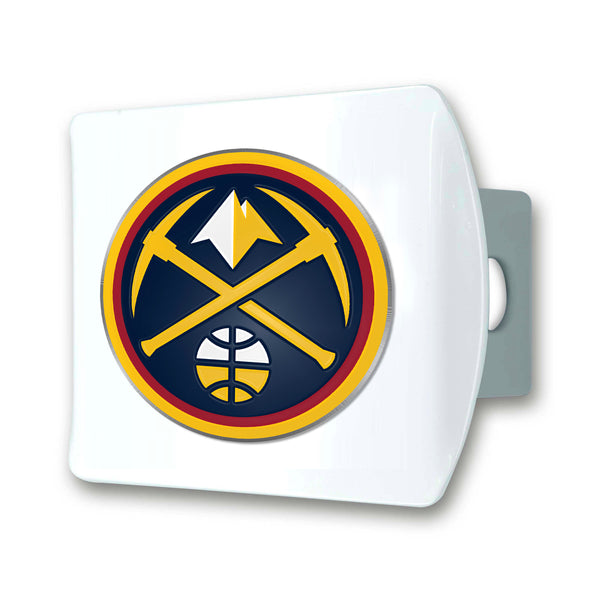 NBA - Denver Nuggets Color on White Hitch Cover