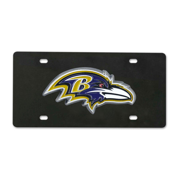 NFL - Baltimore Ravens Black Diecast License Plate