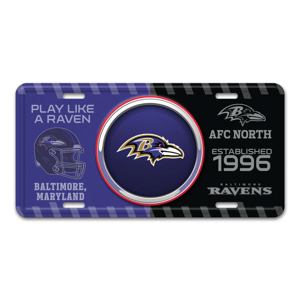 NFL - Baltimore Ravens Embossed Metal License Plate