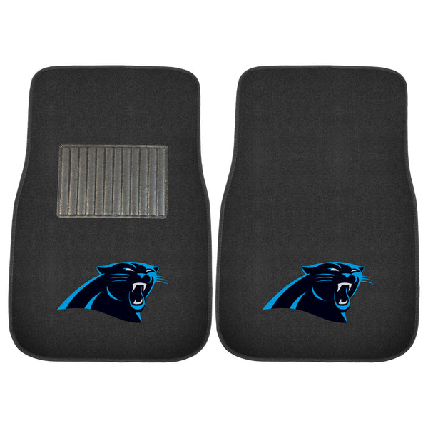 NFL - Carolina Panthers 2-pc Embroidered Car Mat Set
