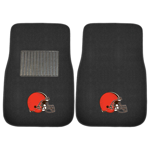 NFL - Cleveland Browns 2-pc Embroidered Car Mat Set