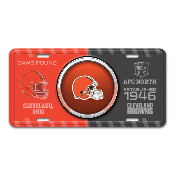 NFL - Cleveland Browns Embossed Metal License Plate