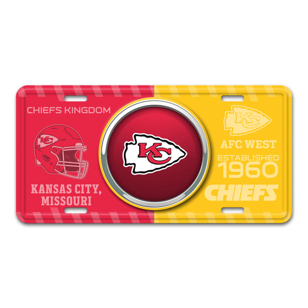 NFL - Kansas City Chiefs Embossed Metal License Plate