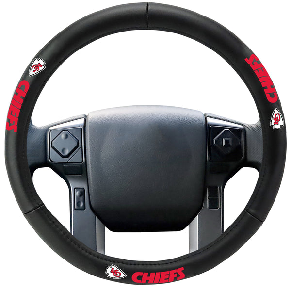 NFL - KANSAS CITY CHIEFS Genuine Leather Steering Cover