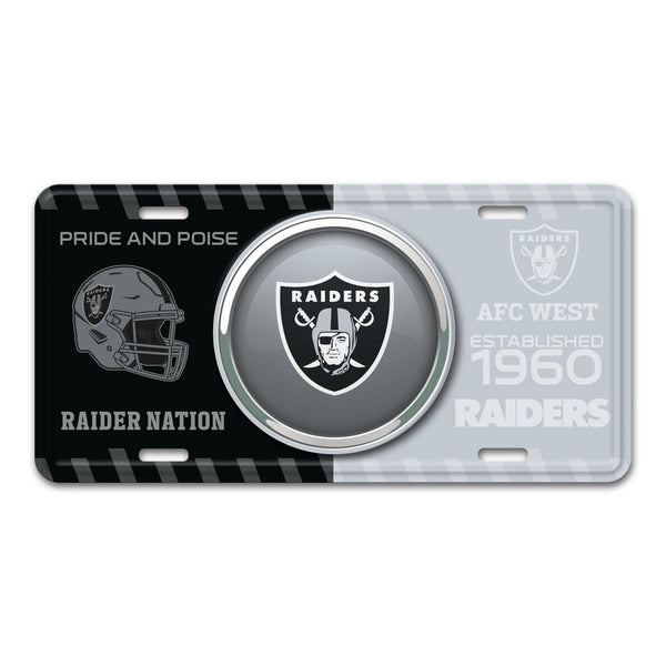 NFL - Las Vegas Raiders Embossed Metal License Plate