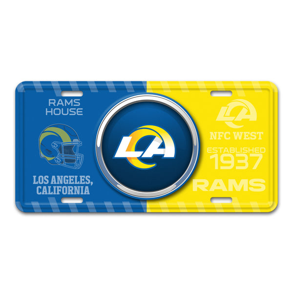 NFL - Los Angeles Rams Embossed Metal License Plate