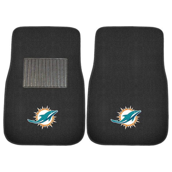 NFL - Miami Dolphins 2-pc Embroidered Car Mat Set