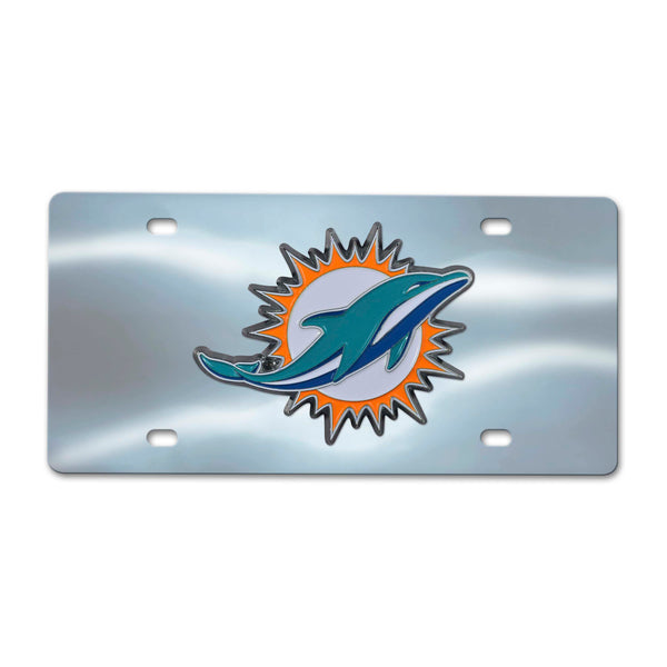 NFL - Miami Dolphins Chrome Diecast License Plate