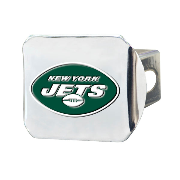 NFL - New York Jets Color on Chrome Hitch Cover