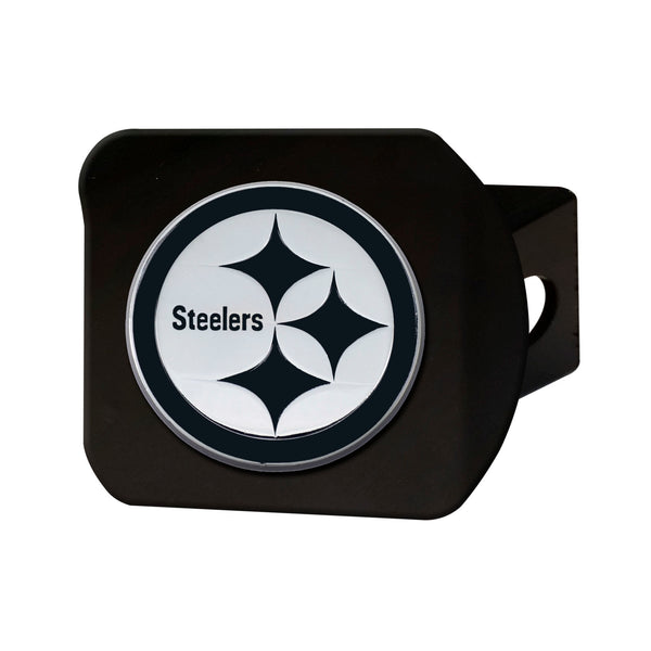 NFL - Pittsburgh Steelers Chrome On Black Hitch Cover