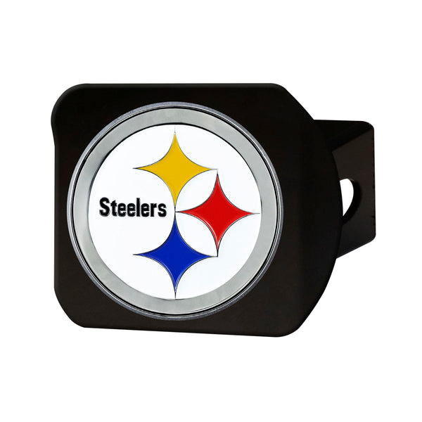 NFL - Pittsburgh Steelers Color On Black Hitch Cover