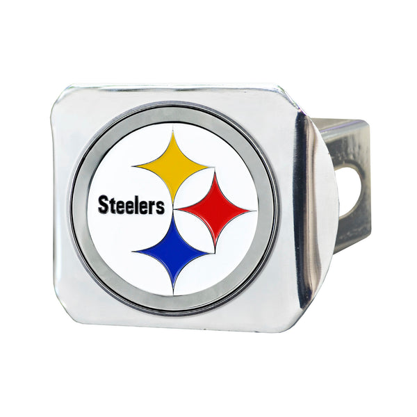 NFL - Pittsburgh Steelers Color on Chrome Hitch Cover