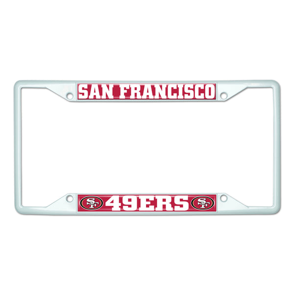 NFL - San Francisco 49ers-White License Plate Frame