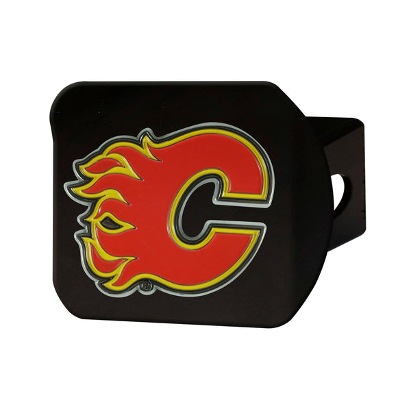 NHL - Calgary Flames Color on Black Hitch Cover