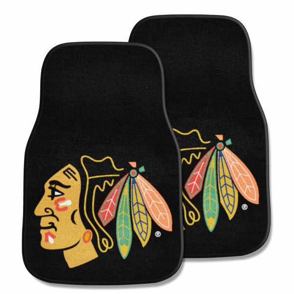 NHL - Chicago Blackhawks 2-pc Carpet Car Mat Set