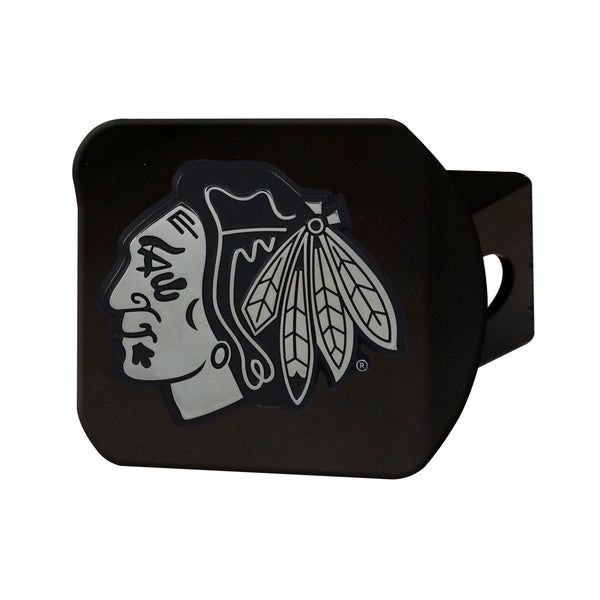 NHL - Chicago Blackhawks Chrome On Black Hitch Cover