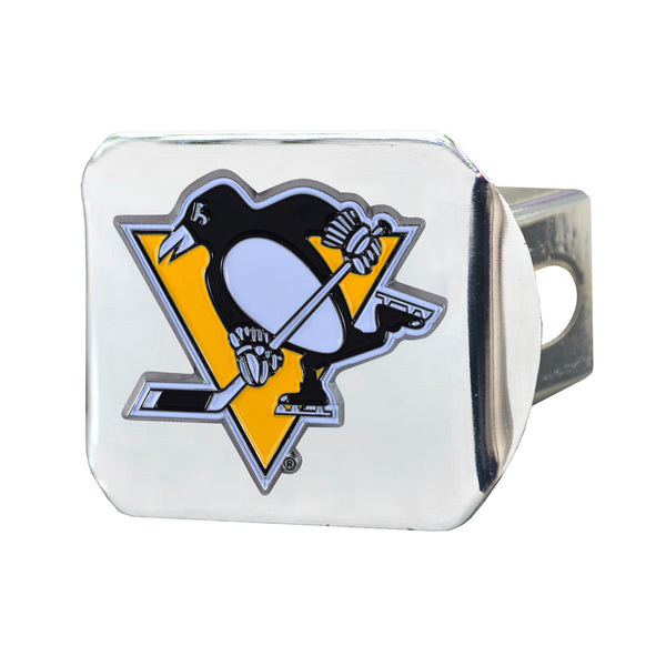 NHL - Pittsburgh Penguins Color on Chrome Hitch Cover