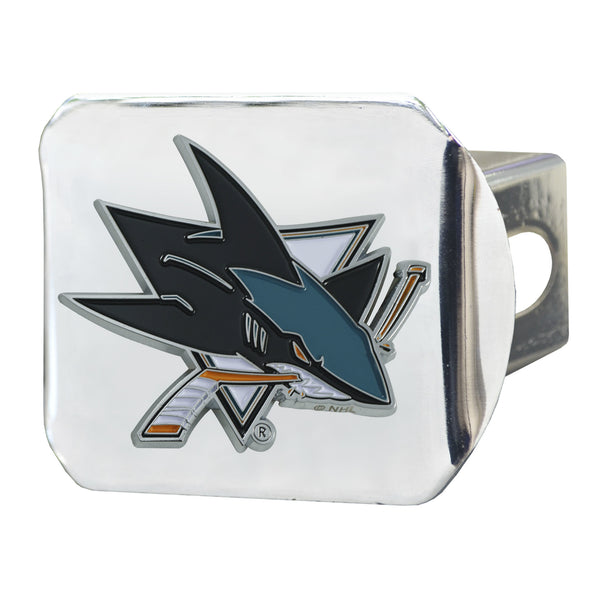 NHL - San Jose Sharks Color on Chrome Hitch Cover