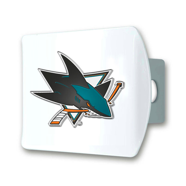 NHL - San Jose Sharks Color on White Hitch Cover