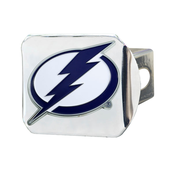 NHL - Tampa Bay Lightning Color on Chrome Hitch Cover