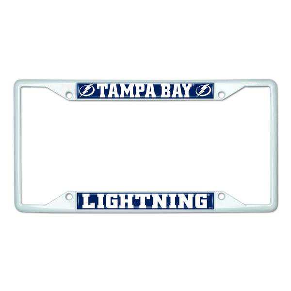 NHL - Tampa Bay Lightning-White License Plate frame