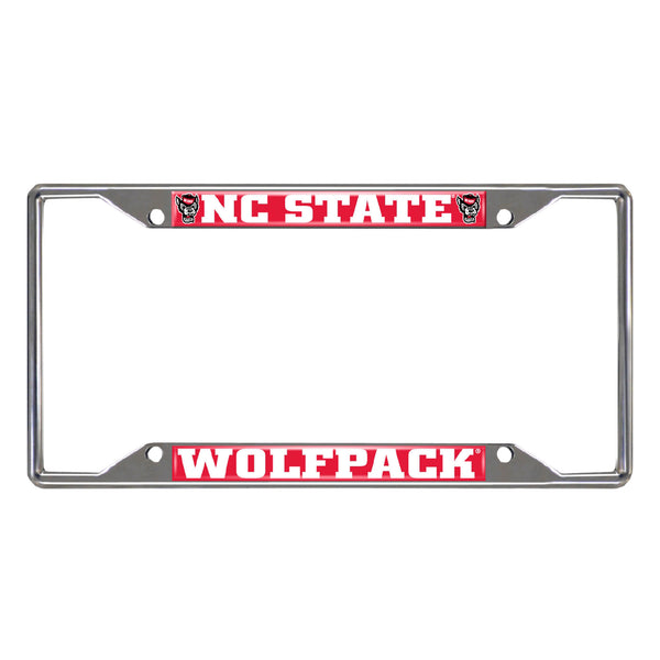 North Carolina State University Chrome License Plate Frame