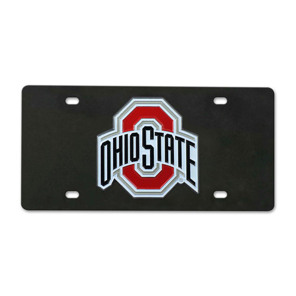 Ohio State University Black Diecast License Plate