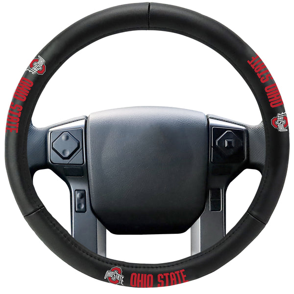 OHIO STATE UNIVERSITY Genuine Leather Steering Cover