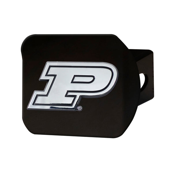 Purdue University Chrome on Black Hitch Cover