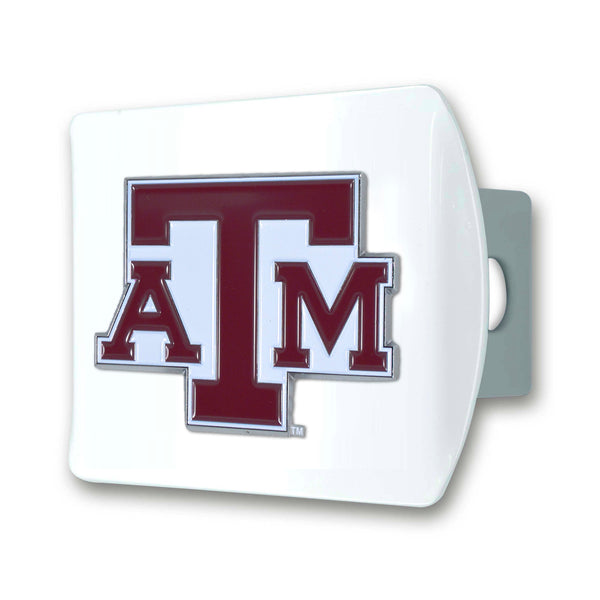 Texas A&M University Color on White Hitch Cover
